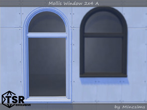 Sims 4 — Mollis Window 2x4 A by Mincsims — Basegame Compatible 8 swatches for Medium Wall