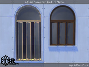 Sims 4 — Mollis Window 2x4 B Open by Mincsims — Basegame Compatible 8 swatches for Medium Wall