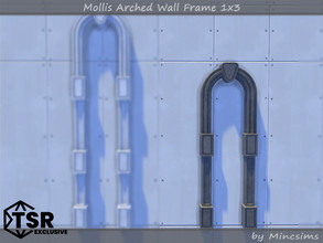 Sims 4 — Mollis Arched Wall Frame 1x3 by Mincsims — Basegame Compatible 2 swatches for Short Wall If you want to place