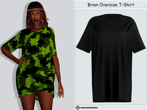 Sims 4 — Brien Oversize Tshirt by couquett — Oversize Tshirt For your female sims - 9 swatches - new mesh - HQ mod
