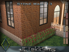 Sims 4 — Stone Wall 13 by JCTekkSims — Created by JCTekkSims.