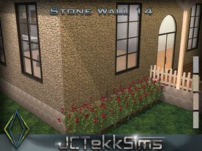 Sims 4 — Stone Wall 14 by JCTekkSims — Created by JCTekkSims.