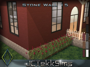Sims 4 — Stone Wall 15 by JCTekkSims — Created by JCTekkSims.
