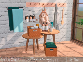 Sims 4 — Brielle set part II by Ylka — This is a great decor set for your bathroom. This set includes: 1) Basket with