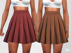 Sims 4 — Full Ruffle Cotton Skirts by saliwa — Full Ruffle Cotton Skirts 3 swatches