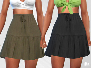 Sims 4 — Basic Cotton Tied Skirts by saliwa — Basic Cotton Tied Skirts 2 swatches