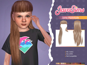 Sims 4 — Jynx (Child Hairstyle) by JavaSims — -Female -Child Only -40+ Colors -New Mesh! -Hat Compatible! -Custom