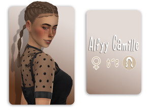 Sims 4 — Camille Hairstyle by Alfyy — Alfyy Camille Hairstyle You can support me on patreon (alfyy) All LODs Custom CAS