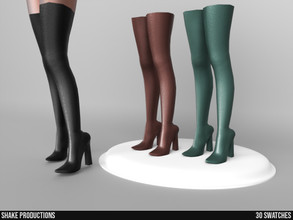 Sims 4 — 970- High Heel Boots by ShakeProductions — Shoes/High Heels-Boots HQ Compatible New Mesh All LODs 30 Colors