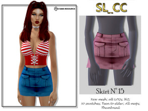 Sims 4 — Skirt 15 by SL_CCSIMS — -New mesh- -30 swatches- -Teen to elder- -All Maps- -All Lods- -HQ- -Catalog Thumbnail-