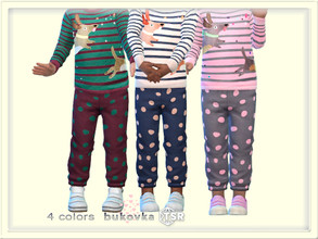 Sims 4 — Pants Dog  by bukovka — for toddlers of both sexes: boys and girls. Suitable for the base game, 4 color options.