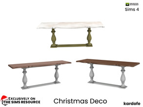 Sims 4 — Christmas Deco_Console by kardofe — Classic console in three different options