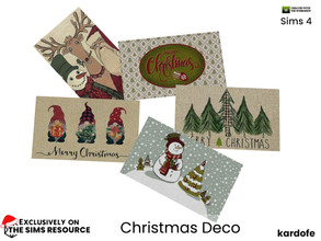 Sims 4 — Christmas Deco_Rug by kardofe — Christmas carpet, in five different options