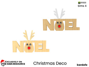 Sims 4 — Christmas Deco_Sign by kardofe — Christmas wall art, in two colour options