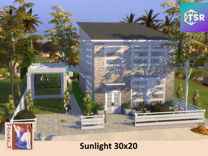 Sims 4 — ws Sunlight House - 30x20 by watersim44 — Inspired of Retro Style Entrance, Living, Kitchen, Dining, Bath- and