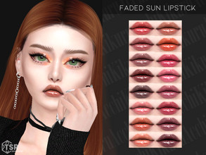 Sims 4 — Faded Sun Lipstick by Kikuruacchi — - It is suitable for Female and Male. ( Teen to Elder ) - 16 swatches - HQ