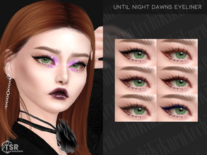 Sims 4 — Until Night Dawns Eyeliner by Kikuruacchi — - It is suitable for Female and Male. ( Teen to Elder ) - 6 swatches