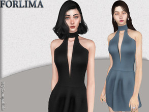 Sims 4 — Dress .18 by ForLima — 8 Colors HQ Compatible All LOD's New Mesh Custom Thumbnail