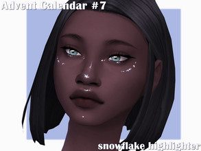 Sims 4 — Advent Calendar Day #7 - Snowflake Highlighter by Sagittariah — base game compatible 3 swatches properly tagged