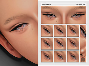 Sims 4 — Eyeliner | N140 by cosimetic — - Female - 10 Swatches. - 10 Custom thumbnail. - You can find it in the makeup