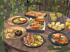 Sims 4 — Britta by soloriya — A set of decorative food for dining rooms and kitchens. Everything can be found in category