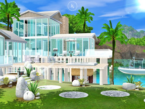 Sims 3 — Cecilia by Lunasims_ — Tropical house for your Sims to enjoy! It has: a bedroom, a bathroom, a living room, a