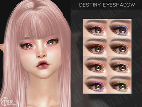 Sims 4 — Destiny Eyeshadow  by Kikuruacchi — - It is suitable for Female and Male. ( Teen to Elder ) - 8 swatches - HQ