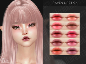 Sims 4 — Raven Lipstick by Kikuruacchi — - It is suitable for Female and Male. ( Teen to Elder ) - 8 swatches - HQ