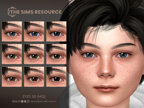 Sims 4 — Eyes 50 (HQ)  by Caroll912 — A 9-swatch realistic set of eyes in different shades of blue, green and brown.
