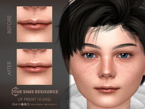 Sims 4 — Lip Preset 10 (HQ) by Caroll912 — A small lip preset for boys and girls. Preset is suited for Todders-Children