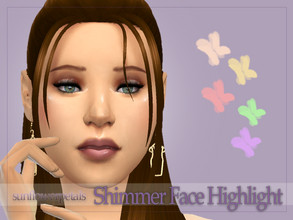 Sims 4 — Shimmer Face Highlight by SunflowerPetalsCC — A simple facial highlight in 5 bright shades & 5 shades at