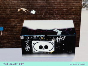 Sims 4 — The Alley set dumpster by siomisvault — The Dumpster I wasn't sure about the name it's a sculpture. Hope you
