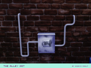 Sims 4 — The Alley set Pipes #02 by siomisvault — Alright here we have Pipe #02,comes with a box in the middle, hope you