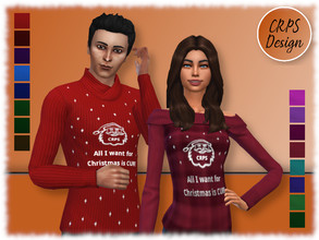 Sims 4 — All I want for Christmas Pullover by Stephanie_Mey1991 — This set includes CRPS Christams sweaters for men and