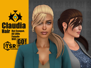 Sims 4 — Claudia Hair by GoAmazons — >Base game compatible female hairstyle >Hat compatible >From Teen to Elder