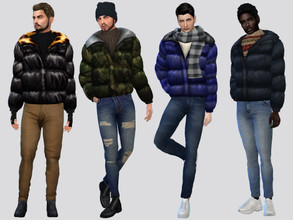 Sims 4 — Khalil Puff Jacket by McLayneSims — TSR EXCLUSIVE Standalone item 8 Swatches MESH by Me NO RECOLORING Please