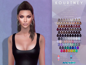 Sims 4 — [Patreon] Kourtney - Hairstyle by Anto — High wavy ponytail