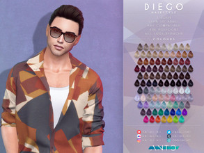 Sims 4 — [Patreon] Diego - Hairstyle by Anto — Bun hairstyle