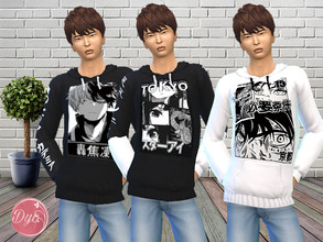 Sims 4 — Sweatshirt manga  by dyokabb — Teen male only Base game