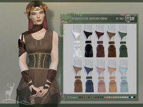Sims 4 — HAUSTLAUF ELVEN  ARCHER RIGHT ARMBAND by DanSimsFantasy — Archer's armband for the right hand in synthetic