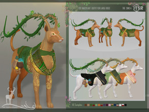 Sims 4 — HAUSTLAUF OUTFIT FOR LARGE DOGS by DanSimsFantasy — Outfit for large dogs, consisting of a long antlers with a