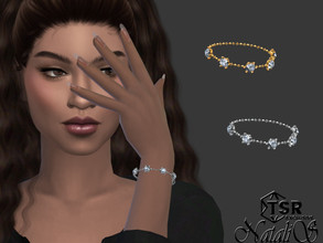 Sims 4 — Delicate diamonds chain bracelet by Natalis — Delicate diamonds chain bracelet. Female teen- elder. 3 colors. HQ
