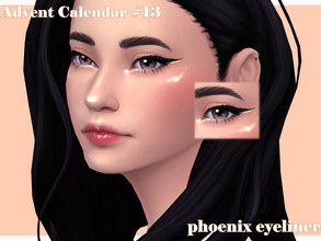 Sims 4 — Advent Calendar Day #13 - Phoenix Eyeliner by Sagittariah — base game compatible 5 swatches properly tagged