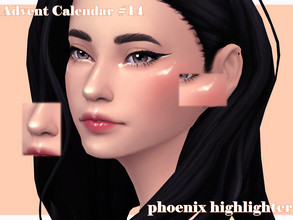 Sims 4 — Advent Calendar Day #14 - Phoenix Highlighter by Sagittariah — base game compatible 5 swatches properly tagged
