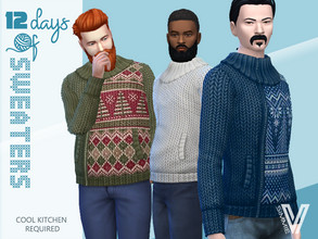 Sims 4 — 12 Days of Sweaters CK Cowlneck by SimmieV — You'll never have to worry about being too cool in the kitchen ever