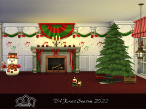 Sims 4 — TS4Xms2022_wall2 by Emerald — Here's wishing you all, TSR staff and simmies a Merry Christmas and a Happy New