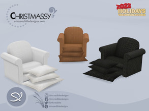Sims 4 — Christmassy Lounger by SIMcredible! — by SIMcredibledesigns.com available exclusively at TSR 5 colors variations