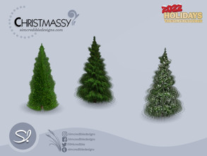 Sims 4 — Christmassy mini pine tree by SIMcredible! — by SIMcredibledesigns.com available exclusively at TSR 3 colors