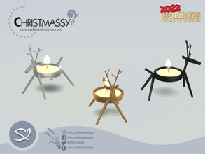Sims 4 — Christmassy Reindeer candle by SIMcredible! — by SIMcredibledesigns.com available exclusively at TSR 6 colors