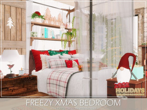 Sims 4 — Freezy Xmas Bedroom by MychQQQ — Value: $ 7,021 Size: 3x6 Make sure your game is fully updated. CC's needed for